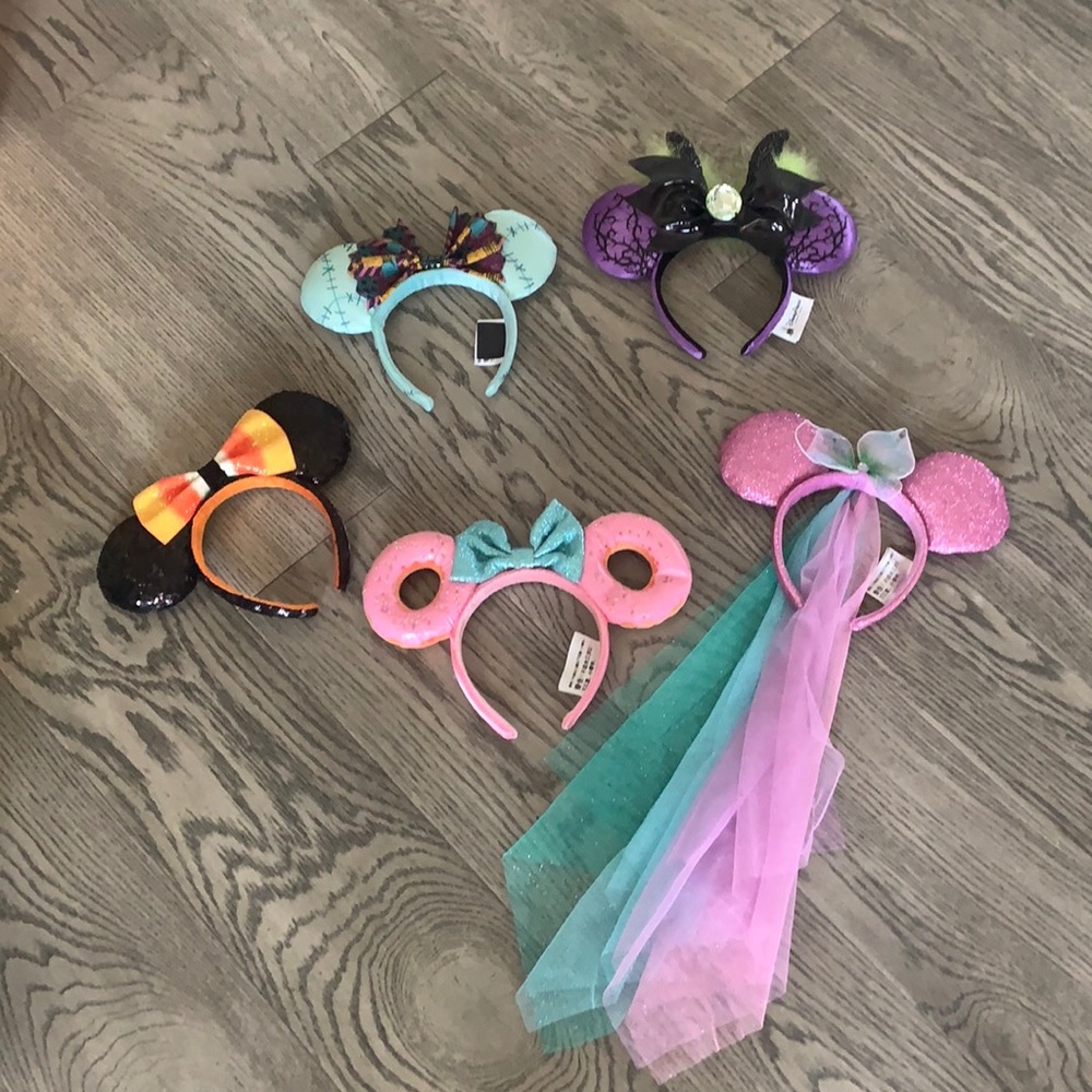 Lot of 5 Disney Mickey Mouse Ears- Halloween